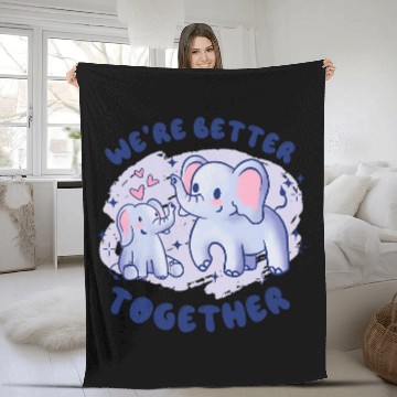 Discover Elephant Pet We re Better Together Elephant Siblings Sister Brother Baseball Tees Fleece Blankets