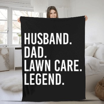 Discover Husband Dad Lawn Care Legend Retro Gardening Dad Baseball Tees Fleece Blankets