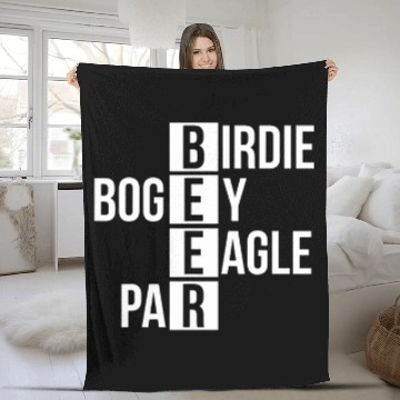 Discover Beer Fun Birdie Bogey Eagle Par Beer Golf Zip Fleece Blankets