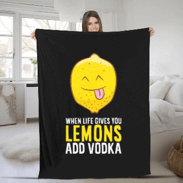 Discover Wines Fun Funny Vodka Lemon When Life Gives You Lemons Add Vodka Baseball Tees Fleece Blankets