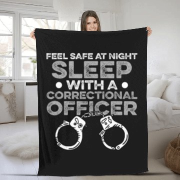 Discover Feel Safe At Night Sleep With A Correctional Officer Fleece Blankets