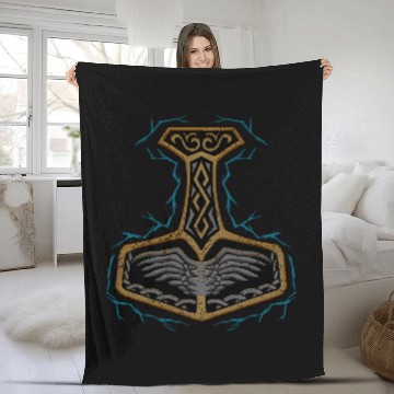 Discover Mjolnir Hammer God of Thunder Thor Baseball Tees Fleece Blankets