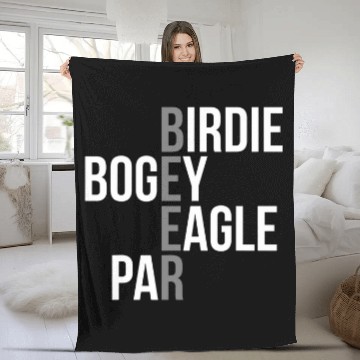 Discover Beer Fun Birdie Bogey Eagle Par Beer Golf 6 Fleece Blankets