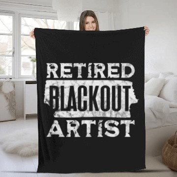 Discover Beer Fun Retired Blackout Artist Sober Alcohol Sobriety Distressed Baseball Tees Fleece Blankets