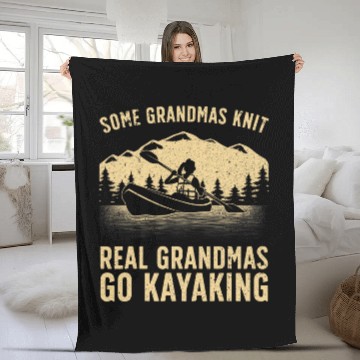 Discover Cool Kayaking For Grandma Mom Kayaker Boating Kayak Boating 2 Baseball Tees Fleece Blankets
