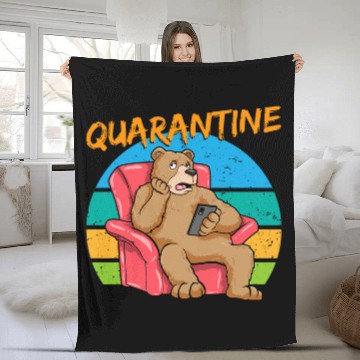 Discover Bear Pet Quarantine I Bored Bear Social Distancing Champion Baseball Tees Fleece Blankets