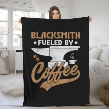 Discover Coffee Fun Blacksmith Fueled By Coffee Ironworker Forger Farrier Baseball Tees Fleece Blankets