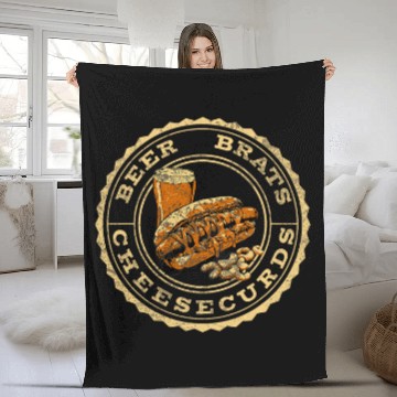 Discover Beer Fun Wisconsin Favorites Beer Brats Cheesecurds Baseball Tees Fleece Blankets