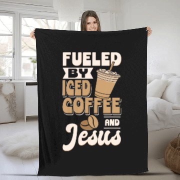 Discover Coffee Fun Cold Brewed Coffee Fueled By Iced Coffee And Jesus Baseball Tees Fleece Blankets