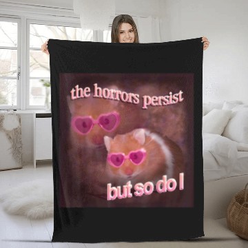 Discover Hamster Pet The horrors persist but so do I hamster Fleece Blankets