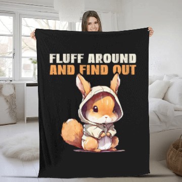 Discover Squirrel Pet Fluff Around And FindOut Cute fed up Squirrel Fleece Blankets