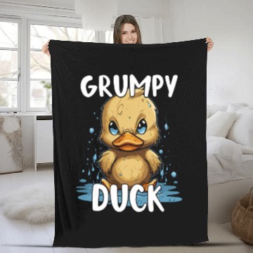 Discover Duck Pet Grumpy Duck Cute Cranky Sour Duckling Short Temper Kawaii Baseball Tees Fleece Blankets
