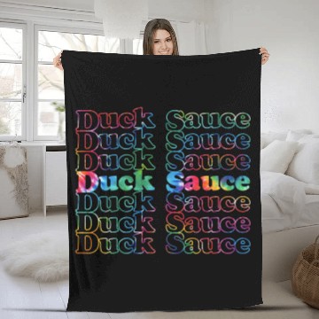 Discover Duck Pet Sauce Chinese Food Lover Fleece Blankets