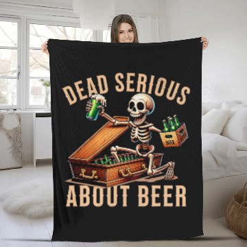 Discover Beer Fun Future corpse coffin breaks serious about beer death Fleece Blankets