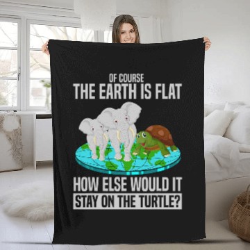 Discover Turtle Pet Flat Earth Society Turtle Elephants of Course Earth Is Flat Baseball Tees Fleece Blankets