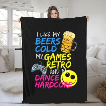 Discover Beer Fun Retro Gamer Gaming Geek Hardcore Dance Music Baseball Tees Fleece Blankets