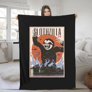 Discover Sloth Pet Slothzilla Tokyo City Japanese Sloth Slothzilla Baseball Tees Fleece Blankets