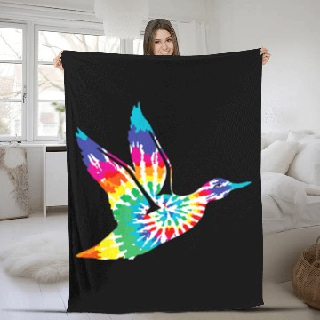 Discover Duck Pet Hippie Daze Tie Dye Mallard Duck Baseball Tees Fleece Blankets