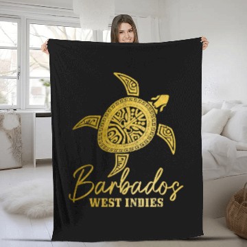Discover Turtle Pet Barbados West Indies Bajan Sea Turtle Scubas Diving Fleece Blankets