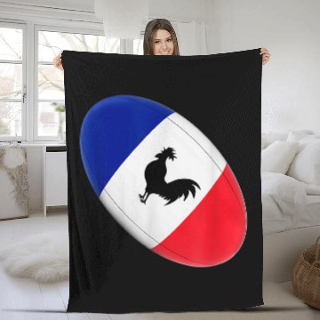 Discover France Rugby XV Jersey Zip Fleece Blankets