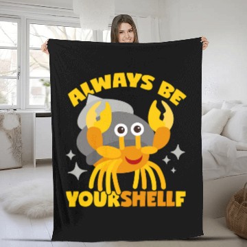 Discover Hermit Crab Pun Baseball Tees Fleece Blankets