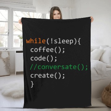 Discover Coffee Fun Code Create Computer Science Programming Geek Fleece Blankets