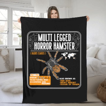 Discover Hamster Pet Tarantula Spider Multi Legged Horror Hamster Fleece Blankets