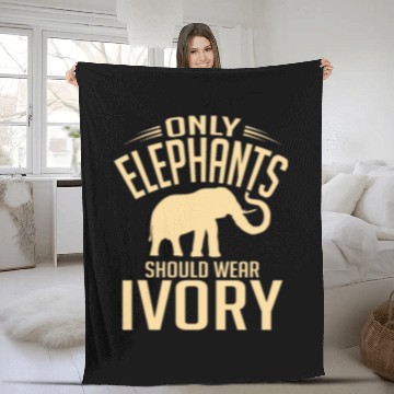 Discover Elephant Pet Only Elephants Should Wear Ivory Animal Protection Baseball Tees Fleece Blankets