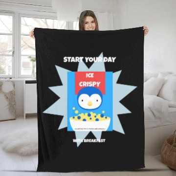 Discover Penguin Pet Funny Breakfast Cereal Penguin Baseball Tees Fleece Blankets