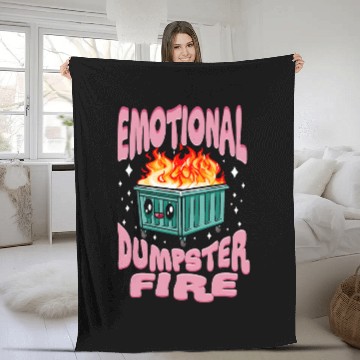 Discover Emotional Dumpster Fires Mental Health Matters Awareness Fleece Blankets