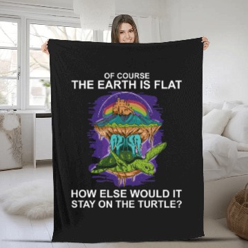 Discover Turtle Pet Flat Earth Turtle Flat Earther Baseball Tees Fleece Blankets