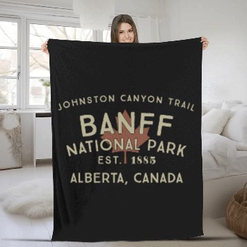 Discover Johnston Canyon Banff National Park Canada Fleece Blankets
