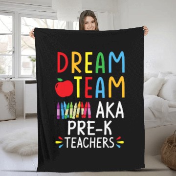 Discover PreK Teachers Fleece Blankets Dream Team Aka 4th Grade Teacher Funny Fleece Blankets
