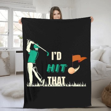 Discover Id Hit That Birdie Bogey Eagle Par Beer Golf ART ON BACK Zip Fleece Blankets