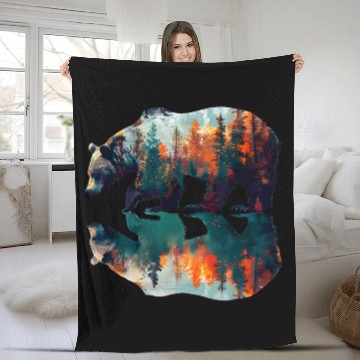Discover Bear Pet reflective est bear Fleece Blankets