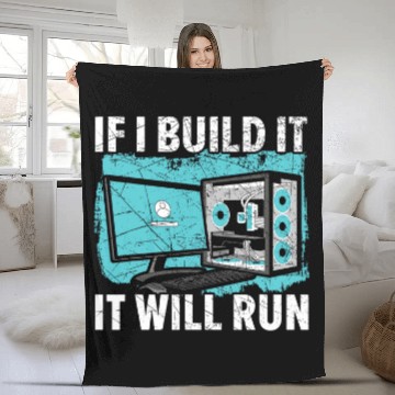 Discover If I Build It It Will Run Computer Science Tech Support Baseball Tees Fleece Blankets