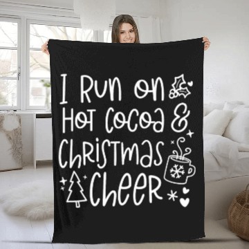 Discover I Run On Hot Cocoa Christmas Cheer Cute Baseball Tees Fleece Blankets