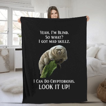 Discover Bear Pet Buffalo Tees Tardigrade Water Bear Science Biology Fleece Blankets