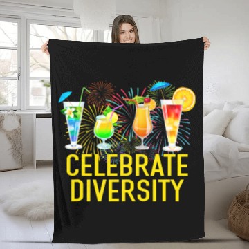 Discover Wines Fun Celebrate Diversity Cocktail Margarita Drinking Fleece Blankets
