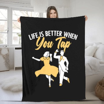 Discover life is better when you tap dancing tap dance teacher Zip Fleece Blankets