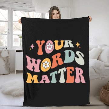 Discover Retro Speech Language Pathologist Groovy Speech Therapy SLP 4 Fleece Blankets