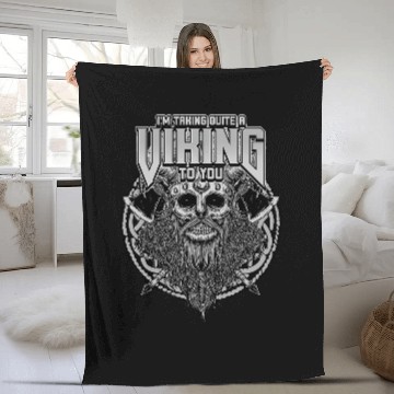 Discover Norse Viking Mythology Design for Viking Warriors 26 Fleece Blankets