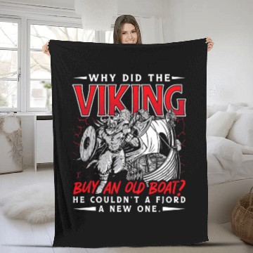 Discover Norse Viking History Pun Design for Viking Warriors Baseball Tees Fleece Blankets