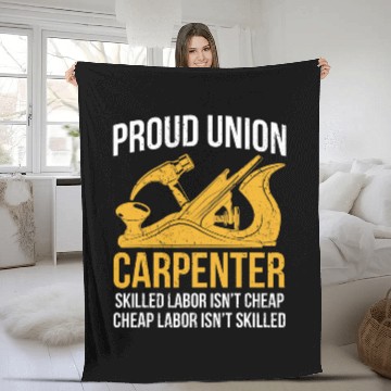 Discover Proud Union Carpenter 2 Zip Fleece Blankets