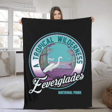 Discover Florida National Park Everglades Tropical Wilderness Fleece Blankets