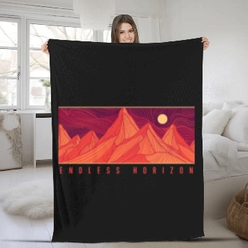 Discover Endless Horizon Hiking Camping Nature Lover Hiker Camper Fleece Blankets