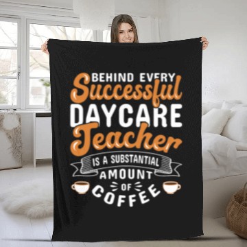 Discover Coffee Fun Daycare Teacher Coffee Childcare Provider Fleece Blankets