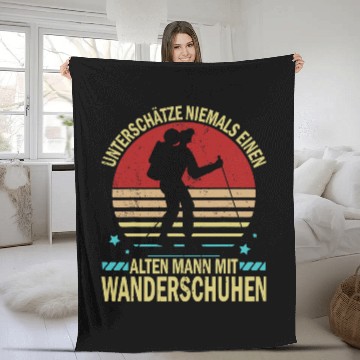 Discover Scout Job Walking Hiking Scouting Mountain Mountaineering Forests 48 Fleece Blankets