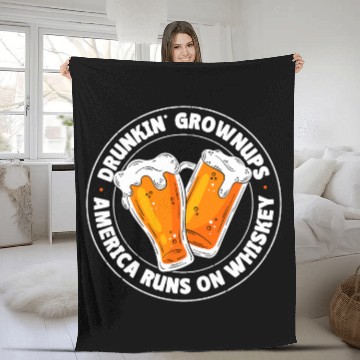 Discover Drunken Grownups American Dad Run On Beer Funny Baseball Tees Fleece Blankets