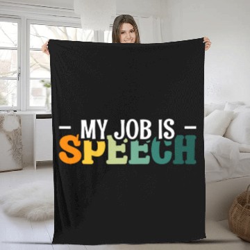 Discover My Job Is Speech Pathology 2 Fleece Blankets